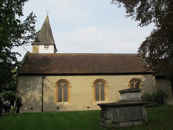 St Michael and All Angels Church on Church Hill, Wilmington, with its shingled spire